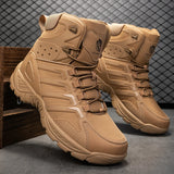Fashion Men's Boots Comfortable High-top Boots Outdoor Non-slip Hiking Boots Lightweight Men Desert Boots Motorcycle Boots
