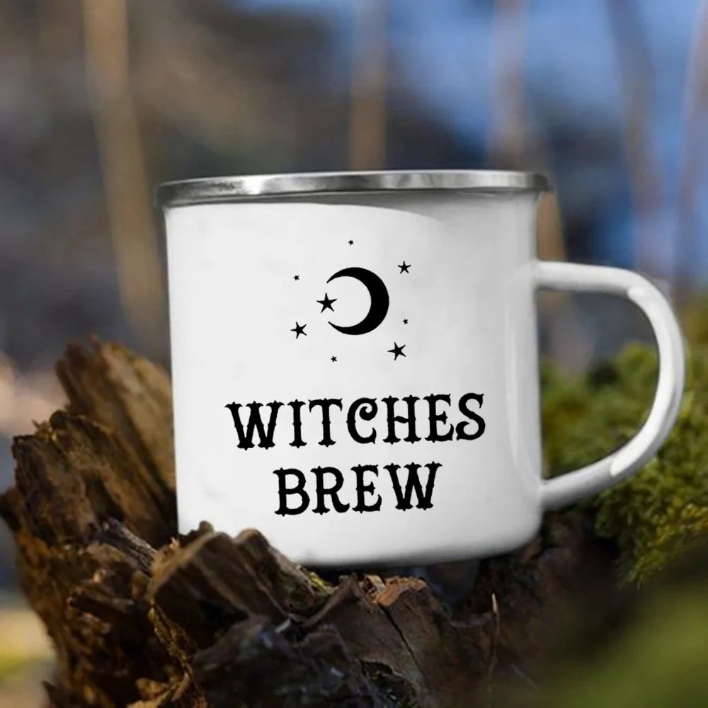 Witches Brew Coffee Mug Halloween Enamel Mug  halloween party mug gift Halloween Mug Drinkware Autumn Cup