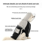 Dog raincoats are waterproof and reflective clothing for pets to wear when going out in the rain