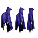 Rain Poncho for Adults - Waterproof Raincoat Cloak with Detachable Sleeves , Lightweight Hiking Rain Gear for Outdoor Travel