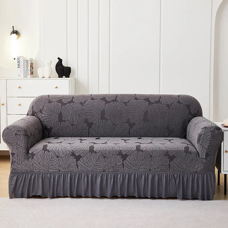1/2/3/4 Seater Sofa Cover Single Double Three Four-Seater Elastic All-inclusive Dustproof Sofa Cover Yksivärinen sohvan kansi