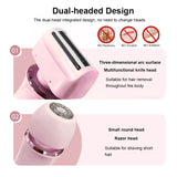 Electric Razor for Women Portable 2 in 1 Electric Shaver for Ladies Bikini Trimmer Facial Body Underarm Legs Waterproof Epilator