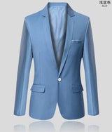 Blue Men Blazers Work Office 2025 Men Tuxedos for Formal Occasions Pockets Coat Blazers Male Custom Men's Business Slim Blazers