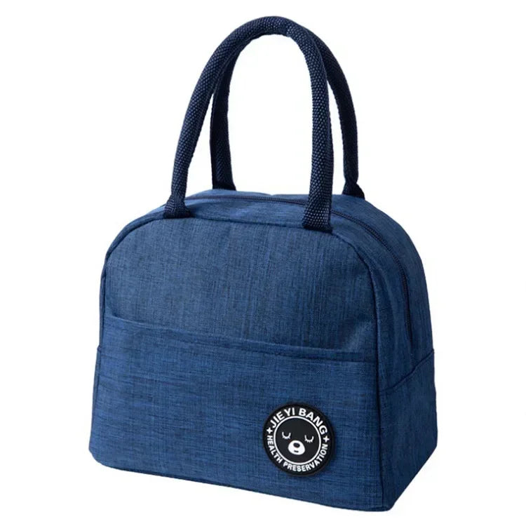 Lunch Bag Lunch Box Thermal Insulated Canvas Tote Pouch Kids School Bento Portable Dinner Container Picnic Food Storage Bags