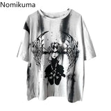 Harajuku Y2k Tops Japanese Tshirts for Women Summer Tees Streetwear Anime Print Camisetas Casual Fashion T Shirt 2025 Ropa Mujer