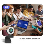 New 4K Webcam 2K Full HD Web Camera With Microphone LED Fill Light USB Web Cam Rotatable For PC Computer Laptop for Youtube