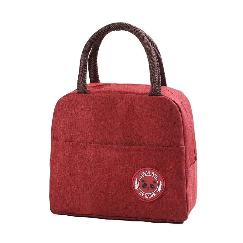 Lunch Bag Lunch Box Thermal Insulated Canvas Tote Pouch Kids School Bento Portable Dinner Container Picnic Food Storage Bags