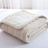 Cozy Cable Knit Throw Blanket Nordic Knitted Thread Blankets For Bed Sofa Cover Bedspread On The Bed Home Travel TV Nap Blanket