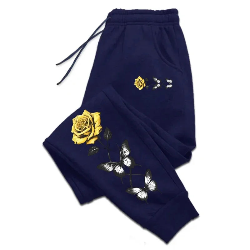 Women Print Pants Autumn Winter New In Lady Clothing Trousers Sport Jogging Fitness Running Trousers Harajuku Streetwear Pants