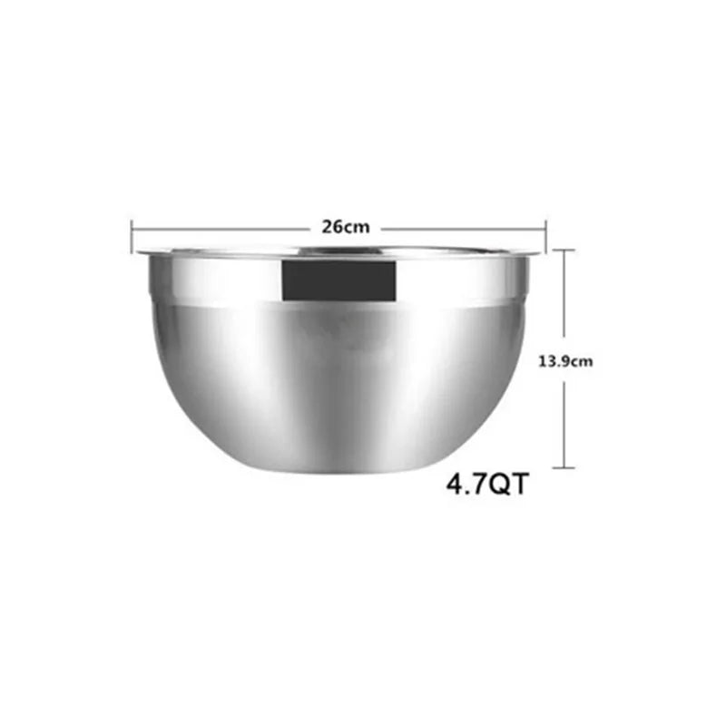 Walfos Stainless Steel Mixing Bowls Non Slip Nesting Whisking Bowls Set Mixing Bowls For Salad Vegetables Eggs Cooking Baking