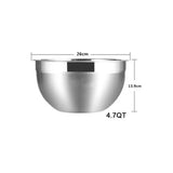 Walfos Stainless Steel Mixing Bowls Non Slip Nesting Whisking Bowls Set Mixing Bowls For Salad Vegetables Eggs Cooking Baking