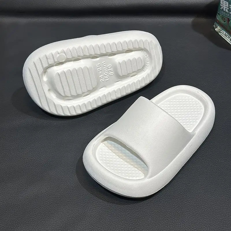 Summer Solid EVA Boys Girls Slippers Waterproof Soft Bottom Beach Shoes For Children Indoor Non Slip Casual Kids Slippers