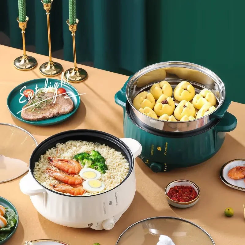 Electric cooking pot 1-2-3 people dormitory student multi-functional electric hot pot small household mini electric cooking pot