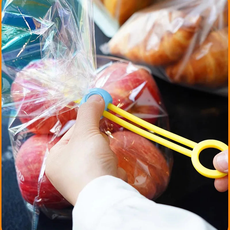 10PCS Adjustable Silicone Food Bag Sealing Strap Multifunctional Food Preservation Sealing Clip Kitchen Food Freshness Gadgets