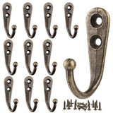 10PCS Retro Wall Hooks Hangers Door Wall Mounted Coat Hooks With Screws Suction Heavy Load Rack For Kitchen Bathroom Accessories