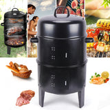 3-in-1 BBQ Grill – Smoker, Griller, Braiser with Large Capacity and Adjustable Wind Power