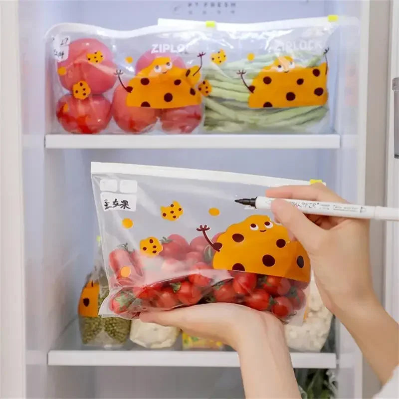 Reusable Zip Lock Bag Transparent Storage Bag with Zipper Sealing Plastic Bag Travel Freezer Camping Kitchen Gadgets