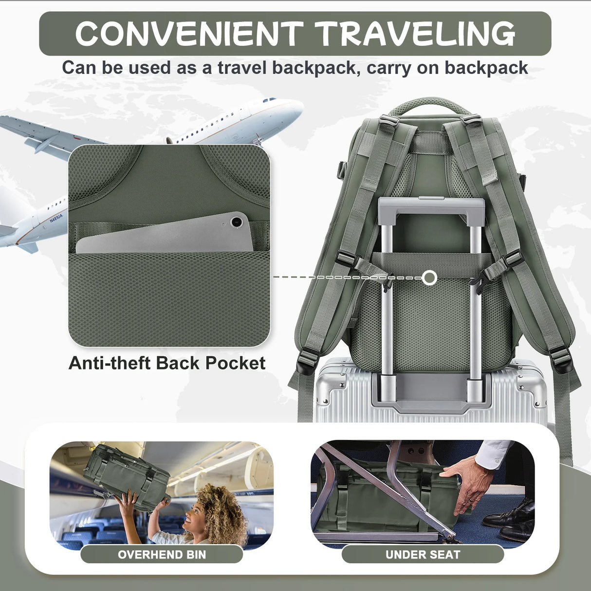 Men's Travel Backpack 40x20x30 Ryanair Short Distance Hand Luggage Business Waterproof Backpack Carry-ons Laptop Bag College Bag