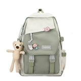 Large Capacity Nylon Book Bag Waterproof Teenage College Backpack Fashion School Bag Cute Girls Boys Travel Backbag College Bag