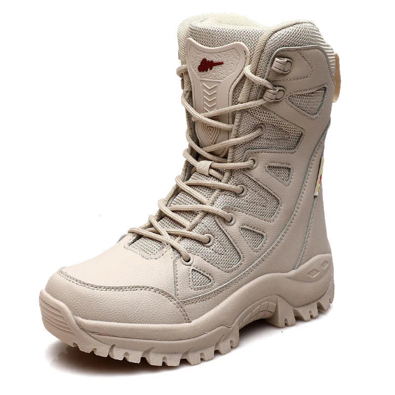 Winter Warm Plush Fur Snow Boots Waterproof Men's Boots Outdoor Non-slip Work Boots Combat Desert Boots Motorcycle Boots