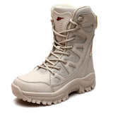 Winter Warm Plush Fur Snow Boots Waterproof Men's Boots Outdoor Non-slip Work Boots Combat Desert Boots Motorcycle Boots