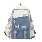 Large Capacity Nylon Book Bag Waterproof Teenage College Backpack Fashion School Bag Cute Girls Boys Travel Backbag College Bag
