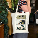 Agust D Daechwita Vintage print tote bag Suga Yoongi women's popular canvas bag K-pop tote bag Casual portable canvas tote bag