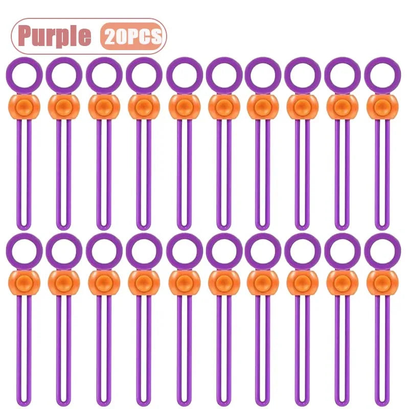 Colorful Tie Sealing Clips for Food Bags Kitchen Sealing Clip Multi-functional Closure for Freshness and Practical Storage