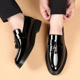 Spring Autumn Black Social Shoe Male Pointed Toe Men's Formal Shoes Cheap Liquidation 39 Clearance 2024 Trend Party Style Office