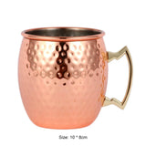 1-3pcs 550ml Hammered Copper Plated Moscow Mule Mug Beer Cup Coffee Cup Mug Copper Plated Canecas Mug Travel Mug Champagne Party