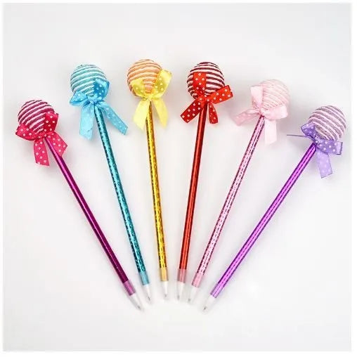 24 Pcs School Supplies Set: Cute Desktop Decorations And Fun Lollipop Ballpoint Pens
