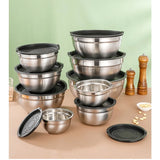 Salad Bowl Mixing Bowls with Lids and Non Slip Bases Stainless Steel Mixing Bowls Set for Baking Nesting Storage Bowls