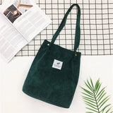 Bags for Women 2021 Corduroy Shoulder Bag Reusable Shopping Bags Casual Tote Female Handbag for A Certain Number of Dropshipping