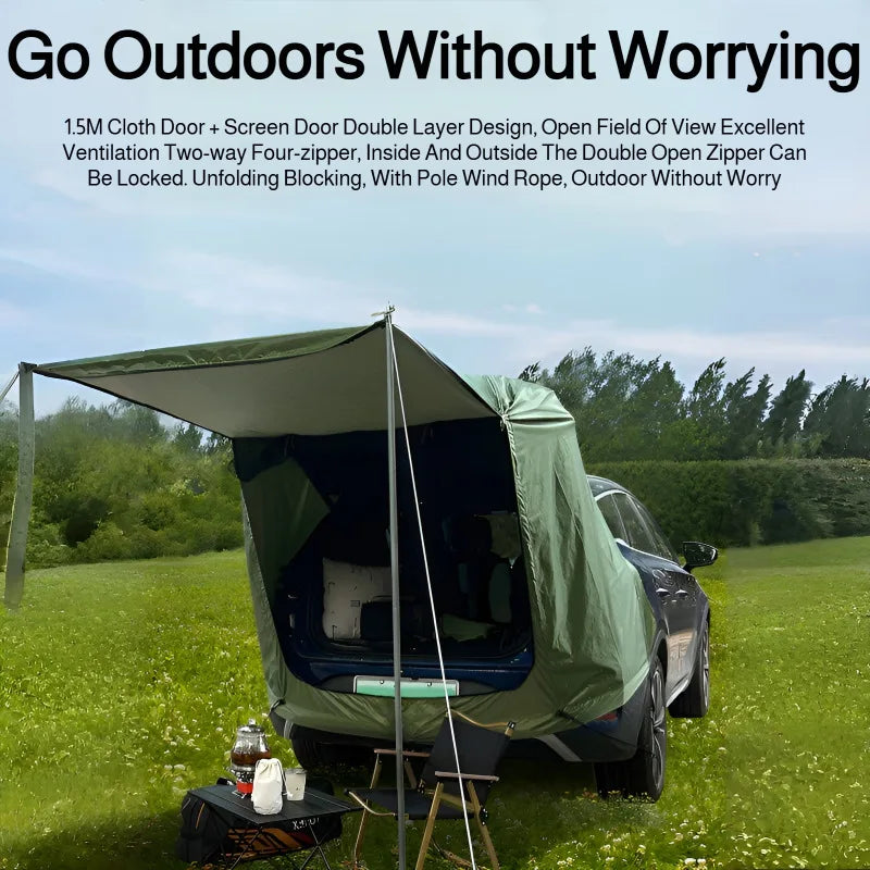Car Tail Tent Canopy Off-road Camping Picnic Leisure Outdoor Car Tent Sunscreen Waterproof Simple Installation and Storage