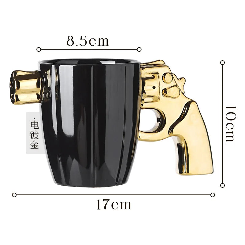 ceramic gun mug cup pistol gun handle mug cup sheriff mug