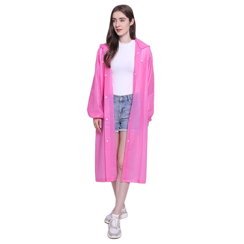 Raincoat Women Men Impermeable Thickened Waterproof Raincoat Tourism Outdoor Hiking Rain Poncho Raincoat Hooded Rain Coat
