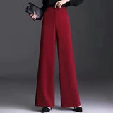 High-waisted Wide-leg Pants for Women 2025 Spring Autumn New Loose Straight Pants Draped Versatile Casual Pants