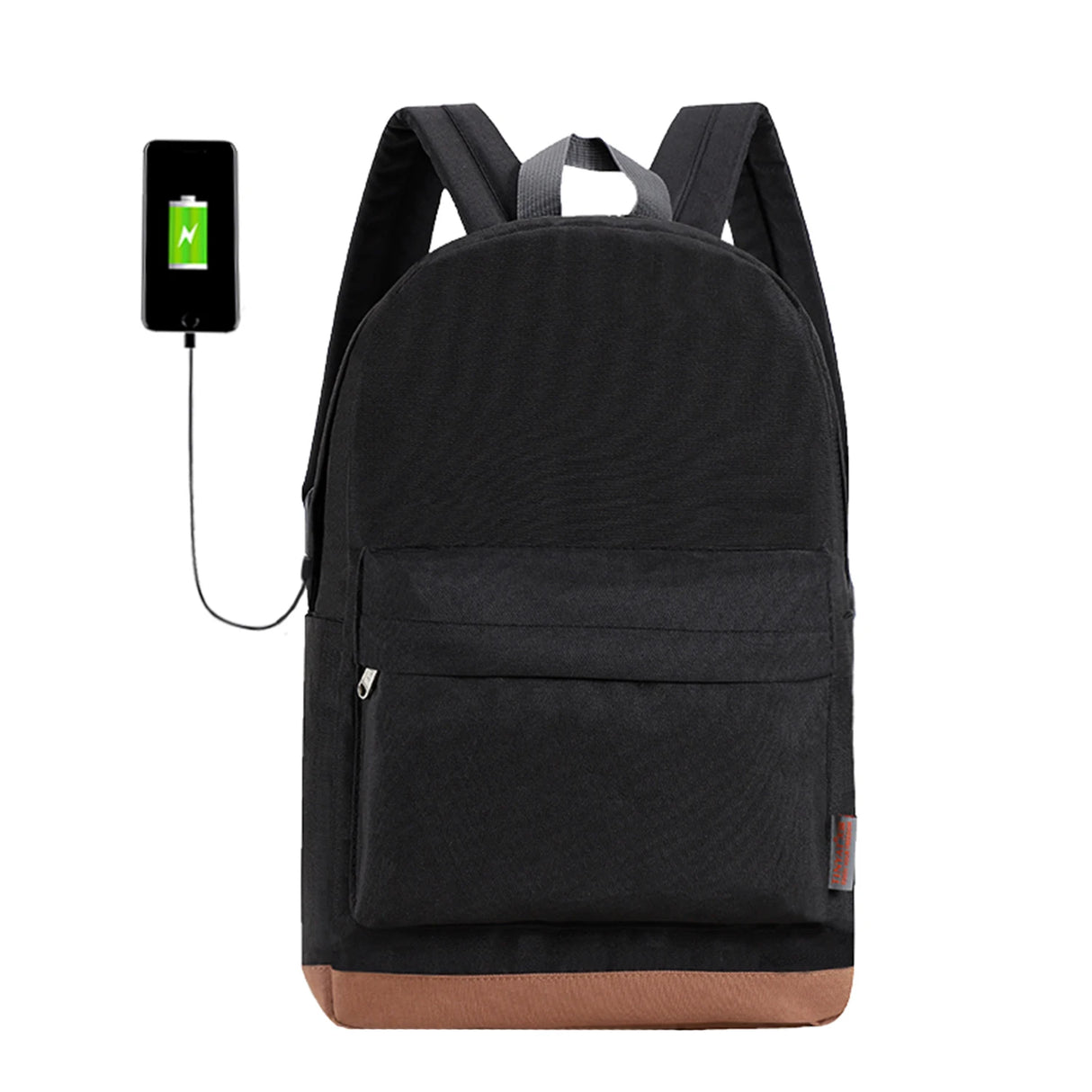TINYAT 14 Inch Multi-Pocket Travel Backpack for Men Women, Waterproof School College Bag with Laptop Compartment, Outdoor Sport