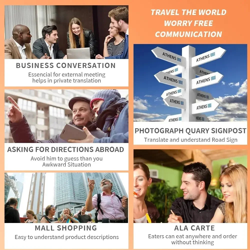 AI Smart Voice Translator 138 Languages Translate Portable Support WiFi Full 3D Touch Screen Photo Offline Recording Translation