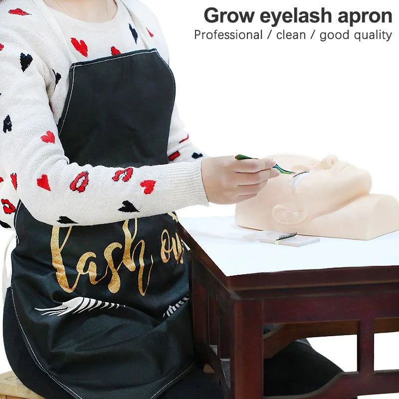 Eyelash Extension Cleaning Aprons Professional Bronzing Eyelash Pattern Apron Grafting False Eyelashes For Adult Makeup Tools