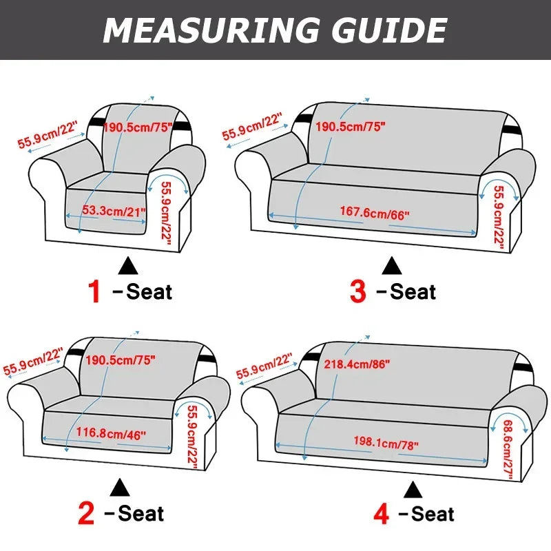 Anti Slip and Waterproof Sofa Cover 1/2/3/4 Seater Non Slip Covers Four Seasons Universal Sofa Dust Cover for Living Room Home