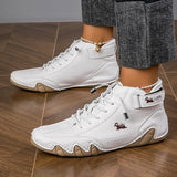 Boots for Men Casual High Top Sneakers Soft Sole Fashion Mens Slip-On Leather Driving Walking Shoes Comfort Luxury Ankle Boots