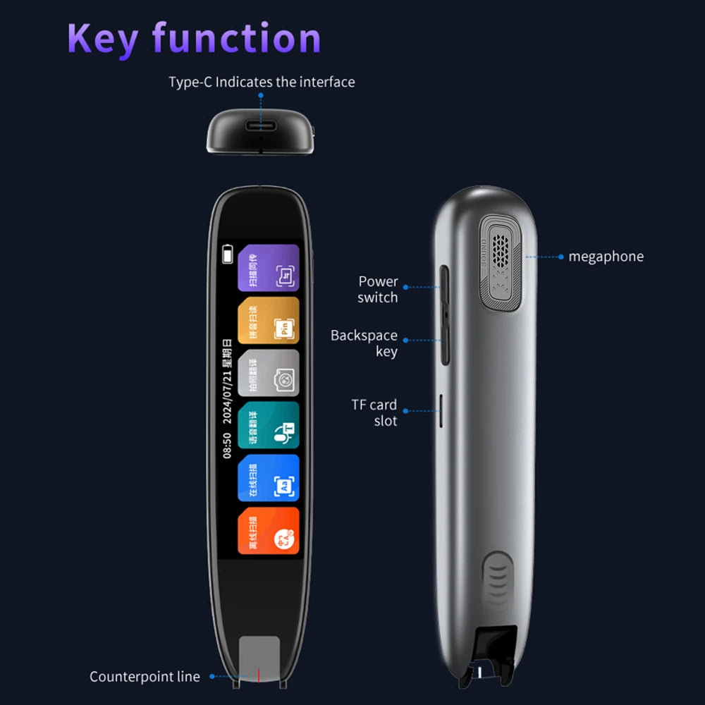 Dictionary Translation Pen Scan Reader Device Text Scanning Reading Translator WiFi/BT Connection 142 Languages Online Translate