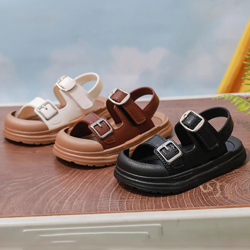 Boys Sandals Collision Avoidance Non-slip Baby Prewalker 1-6 Years Old Children Soft Soled Velcro Sandals