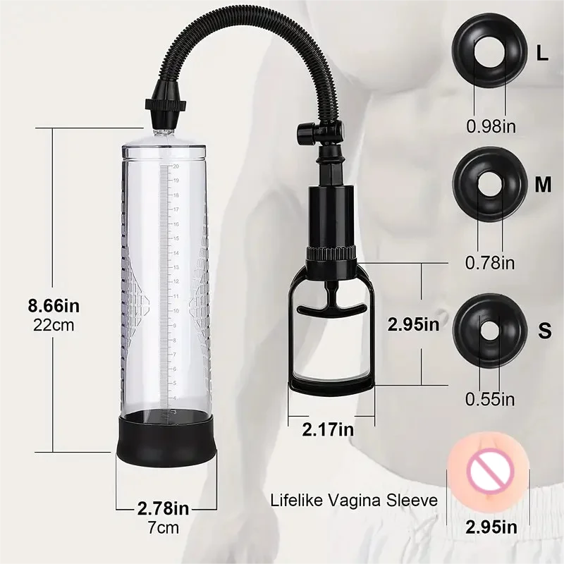 Vacuum pump for automatic penis, 4 suction modes, Vacuum sex toys for male masturbation, penis extender, vacuum pump enlargement