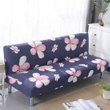 [Stretch Sofa Bed Cover] Spring/Summer Milk Silk Fabric Living Room Armless Folding Sofa Sofa Cover puf grande y esponjoso