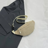 Casual Corduroy Belt Bags for Women Fashion Fanny Pack Female Banana Waist Bag Hip Purse Shoulder Crossbody Chest Bag Pocket