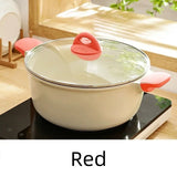 DONNOR Thickened Soup Pot Non Stick pan with Cover Household Cooking Pot Double Ear Stewing Pot Congee Cooking Pot Universal