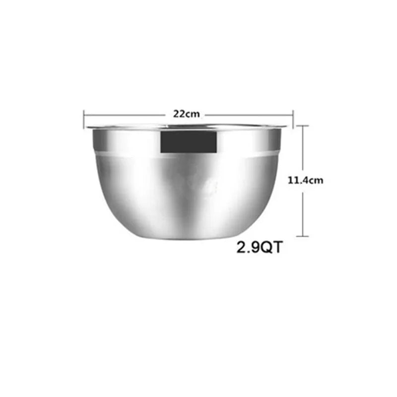 Walfos Stainless Steel Mixing Bowls Non Slip Nesting Whisking Bowls Set Mixing Bowls For Salad Vegetables Eggs Cooking Baking