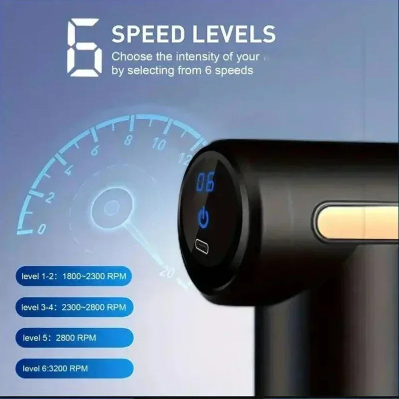 Massage gun with elbow to relax muscles; cervical spine massage; waist and back; leg intelligent electric massage gun massage.